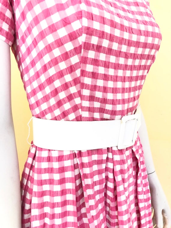 Late 1950's-early 60's, Pink Gingham, Cotton Day D