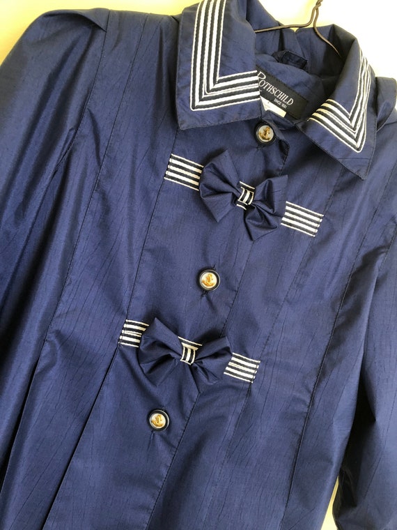 1990's, Rothschild, Navy Blue, Girl's Raincoat, si