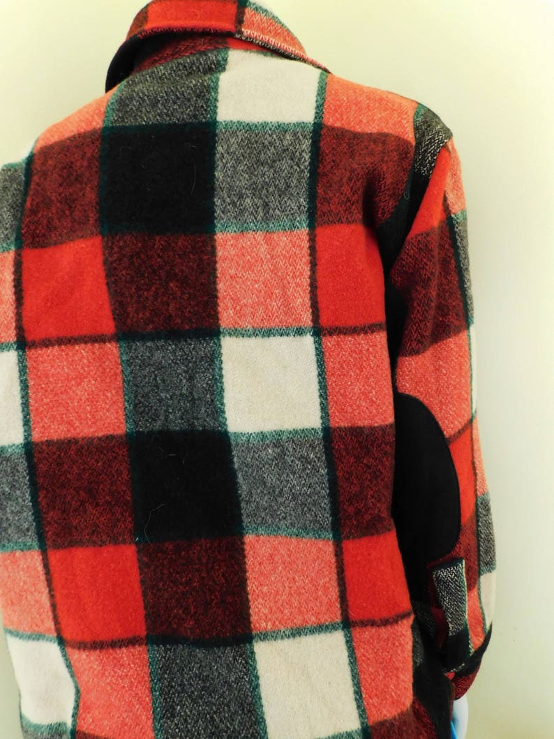 Vintage 1960's CPO Wool Red Plaid Jacket Woolrich | Etsy