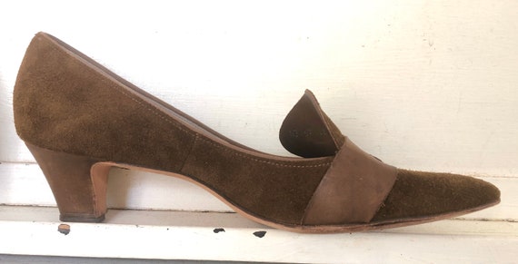 Vintage, Suede Pilgrim Shoes, Town & Country Heels