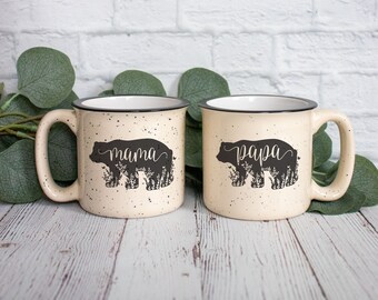 Mama and Papa Bear Mug Set - 904 Custom