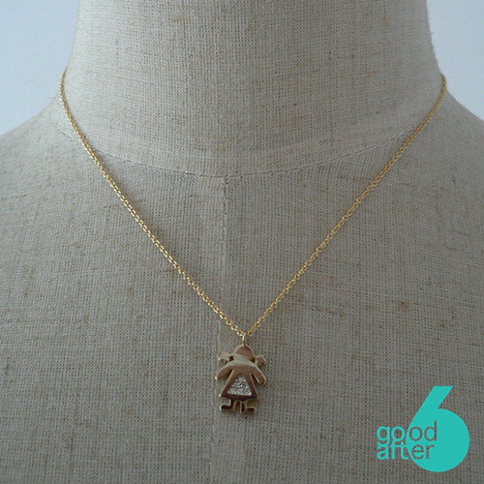 Cute Pet Lovers Jewelry Gold Cat Necklace Little Girl Charm Etsy