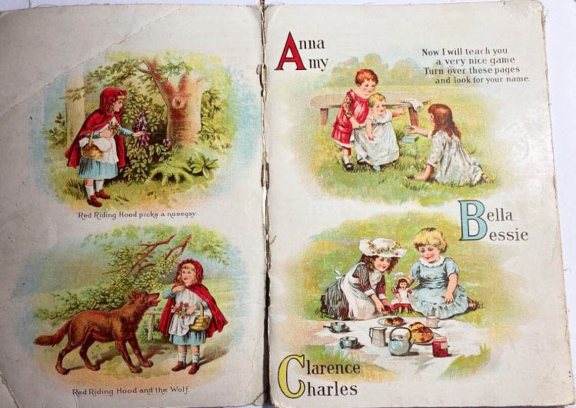 Vintage Antique Children's Book Fairyland Tales and Abcs - Etsy