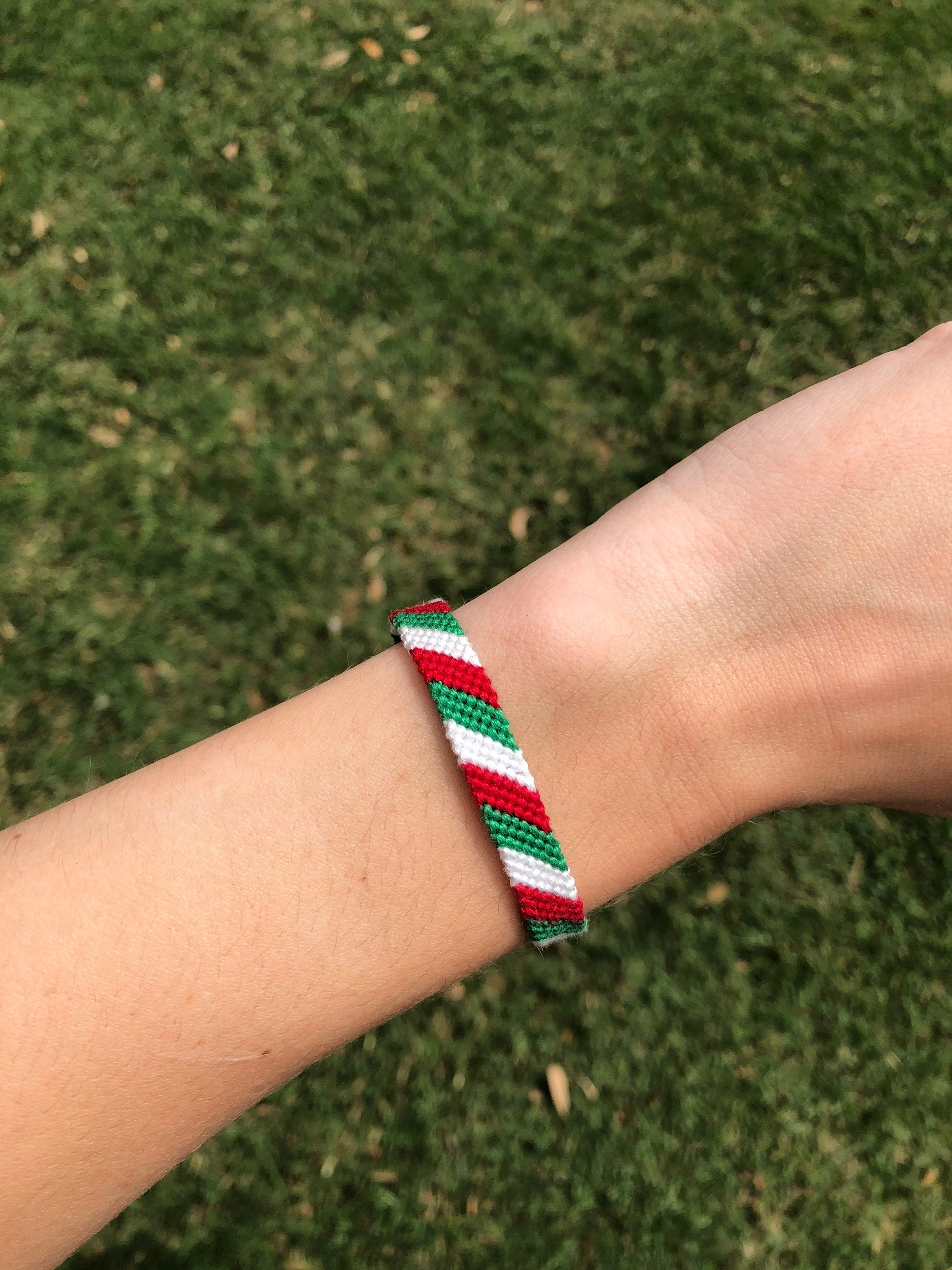 Italy Flag Friendship Bracelet Etsy