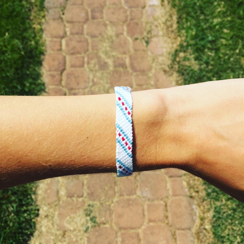 Chicago flag bracelet Illinois bracelet