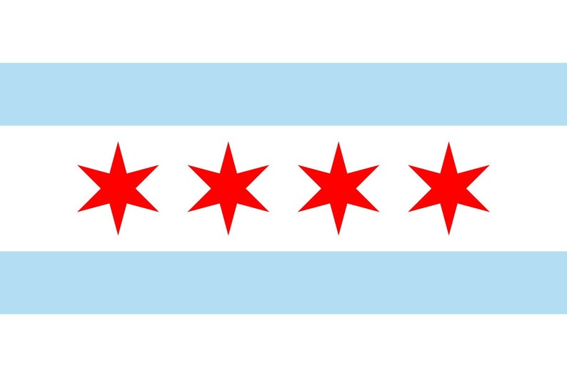 Chicago flag bracelet Illinois bracelet