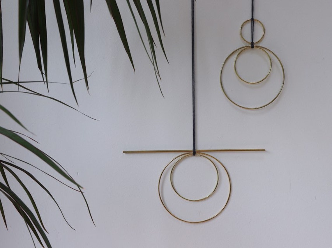 Brass Gold Wall Hanging Etsy UK
