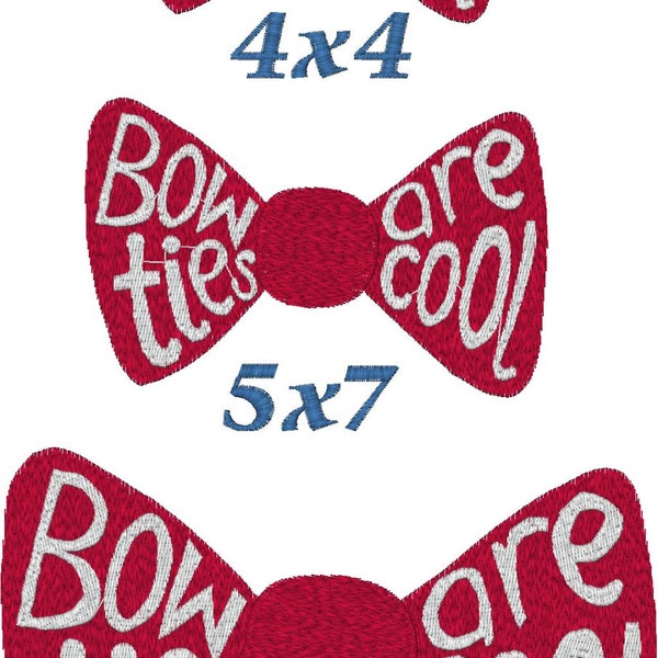 Bow Ties son máquina fresca - Doctor Who - Diseño de bordado de máquina - Descarga digital
