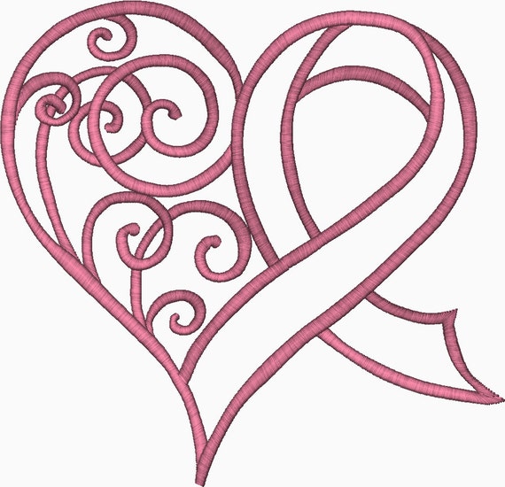 Cancer ribbon embroidery applique design available in 4x4 5x5  etsy Cancer ribbon embroidery applique design available in 4x4 5x5  etsy