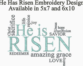 Er ist auferstanden Christian Stickerei Design - Maschine Stickerei Design - DIGITAL DOWNLOAD