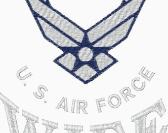 Air Force Wife Embroidery Design