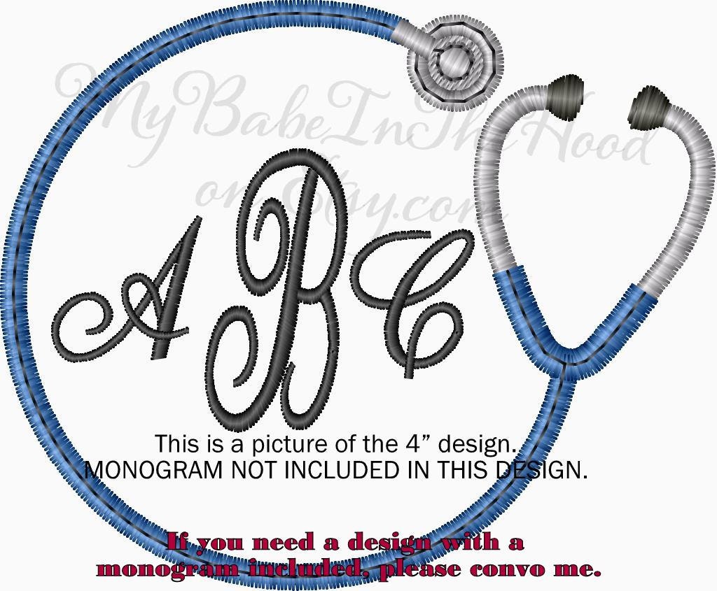 Monogram Frame Stethoscope Monogram Frame Monogram Not Etsy