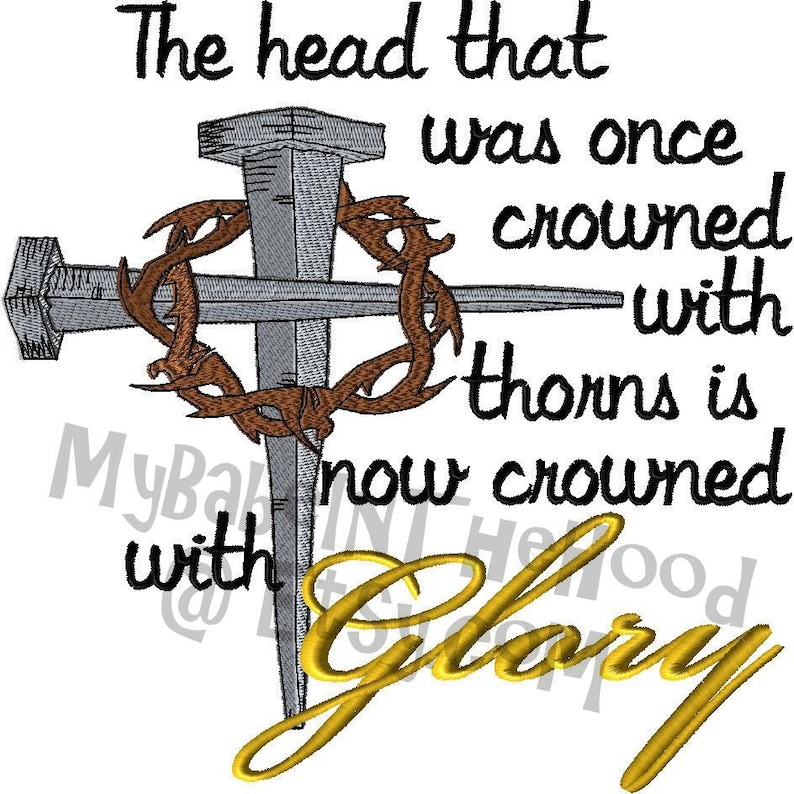 Crowned With Glory Thorn of Crown Cross Christian Easter - Etsy
