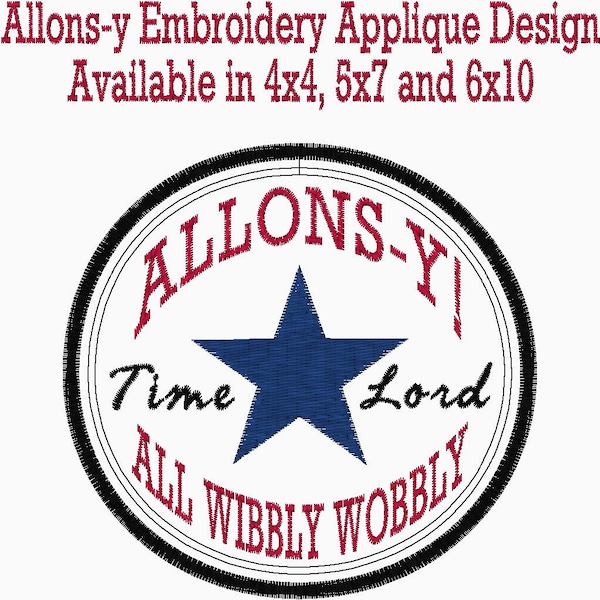 Allyon-s Wibbly Wobbly bordado Applique diseño