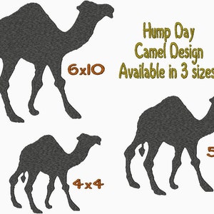 Gobba di cammello giorno Silhouette - macchina ricamo Design - Download immediato