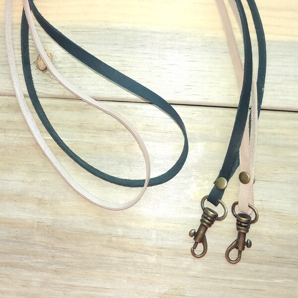 Kangaroo leather Lanyards ID badge holder