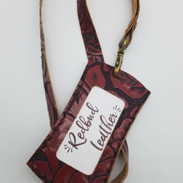 Leather Rodeo Badge Holder Etsy