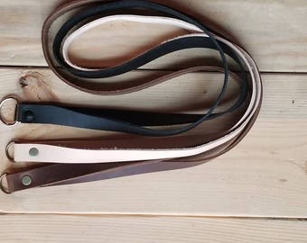 Long Leather Lanyards for id badge holders, keys or wallet