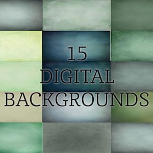 15 DIGITAL BACKGROUNDS - Green Tones - Photography, Video, Digital Art, Websites, Blogs, Graphic Design, Posters, instant download!