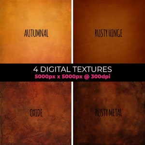 4 DIGITAL BACKGROUNDS - Rusty! Use for Photography, Photoshop, Portraits, Digital Art, Stationery, Graphic Design, Canva, Procreate