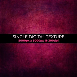 Może przedstawiać: Cyfrowa tekstura w głębokim, bogatym kolorze magenta. Tekstura ma subtelny, ziarnisty wygląd, przypominający postarzony papier lub płótno. Jest to pojedyncza cyfrowa tekstura o wymiarach 5000 pikseli na 5000 pikseli przy 300 dpi.