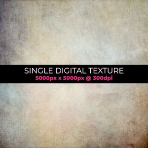 Peut inclure: Une texture numérique avec un schéma de couleurs brun clair, gris et blanc. La texture a un aspect subtil, délavé et usé. Le texte "SINGLE DIGITAL TEXTURE 5000px x 5000px @ 300dpi" est en bas de l'image.