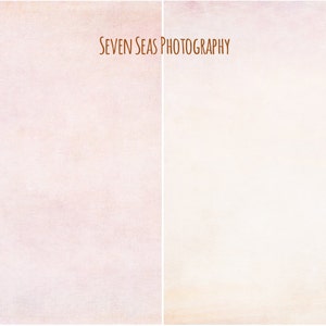 May include: Two-panel image with a textured, light pink and cream background. The text "SEVEN SEAS PHOTOGRAPHY" is in brown, centered at the top. The image is suitable for photography backdrops or digital art.