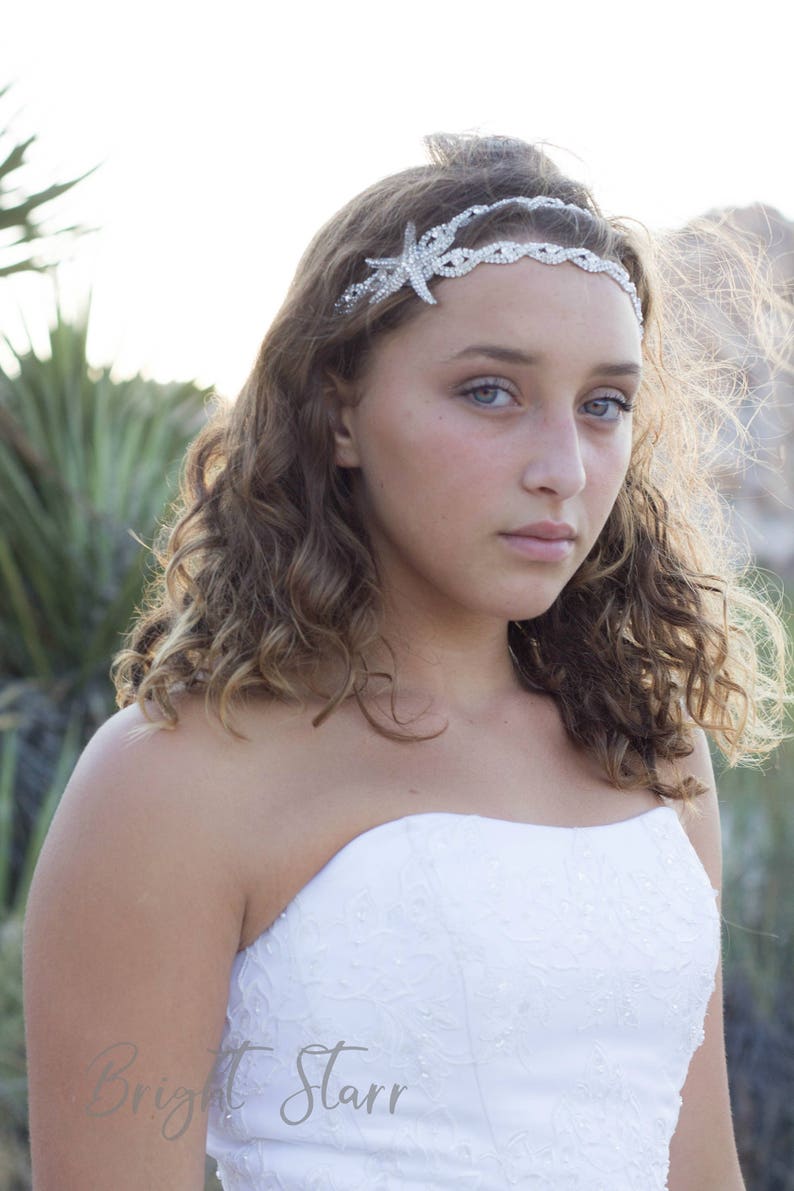 Wedding Headband Mermaid Headband Beach Wedding Starfish Etsy