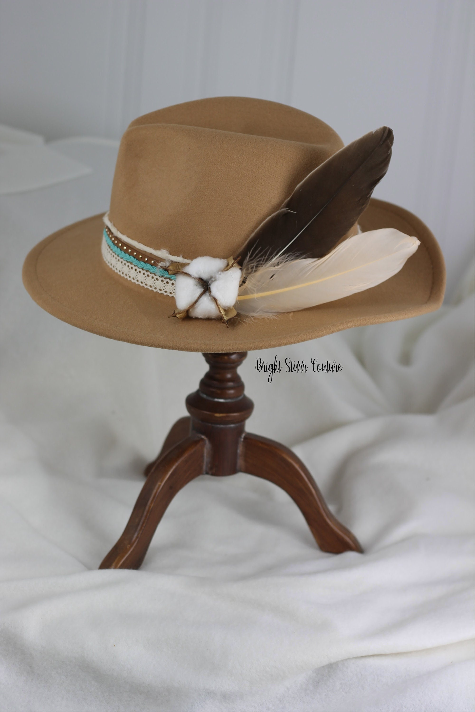 Tan wedding hat Clearance