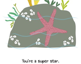 Starfish (4x4 Card)