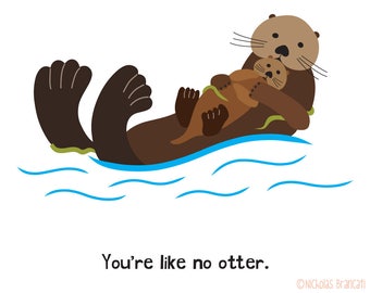 Otters (4x4 Card)