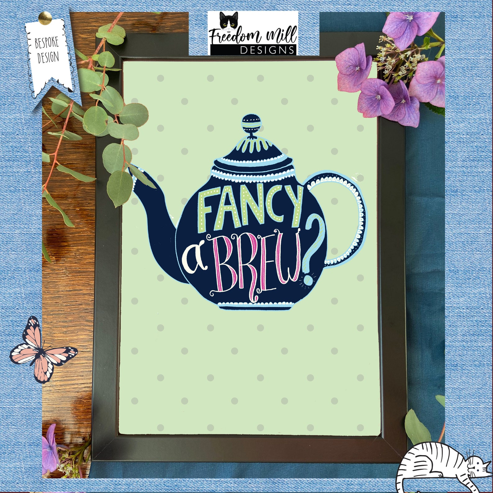 Fancy a Brew Print / Yorkshire Slang Print Etsy