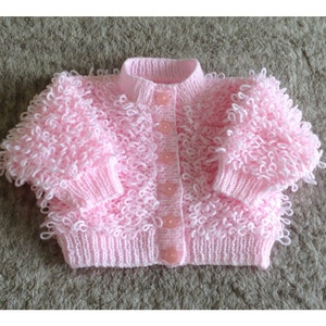 pink loop cardigan