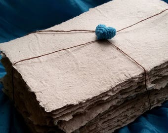 Handmade paper, recycled paper, grey paper, eco friendly paper, letter writing paper, single sheet, A5, scrapbooking paper, DIY cards, boxes