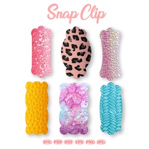 Snap Clip SVG, Snapclip Template, Clippie Cover,  Hair Clip Svg, Bow Template, Bow SVG, cut files for Cricut Silhouette  #SC B