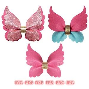 Butterfly Hair Bow Template: SVG Bundle for Cricut (Digital Download)
