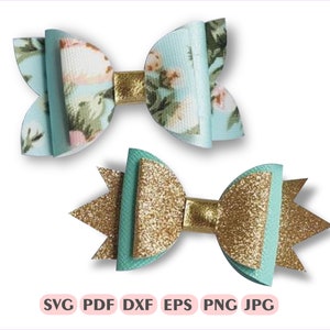 Basic Simple Bow Template SVG, Bow SVG, Bow Template,  Hair Bow Template, Felt Bow Silhouette Cut Files,  Cricut Cut Files, diy hair bow