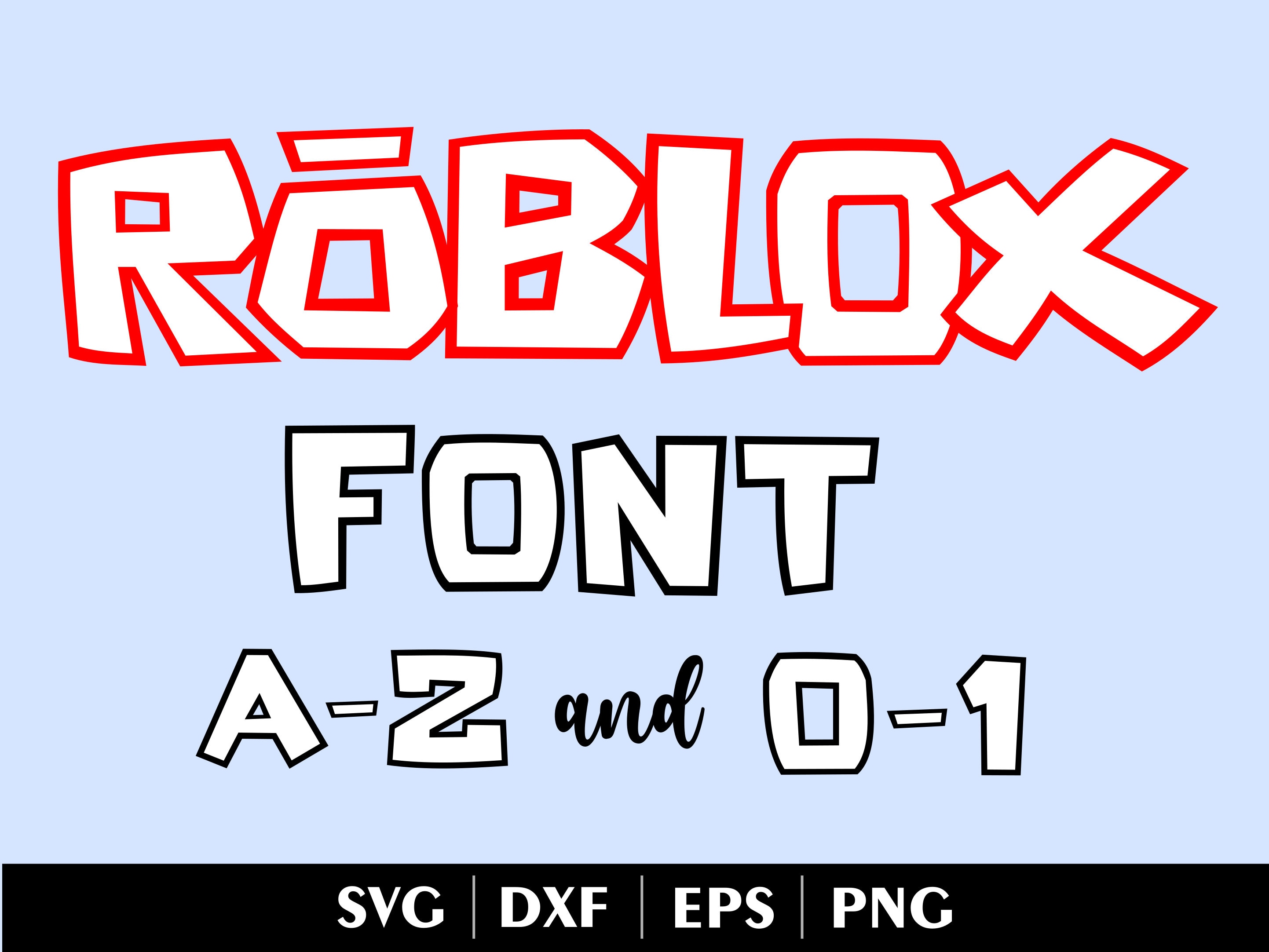 Roblox Letters number symbol character logo SVG digital file