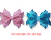 Pinch Hair Bow Template SVG, Faux Leather Bow SVG, Hair Bow Template, Cricut Bow Cut File, DIY Hair Bow Pdf, Png