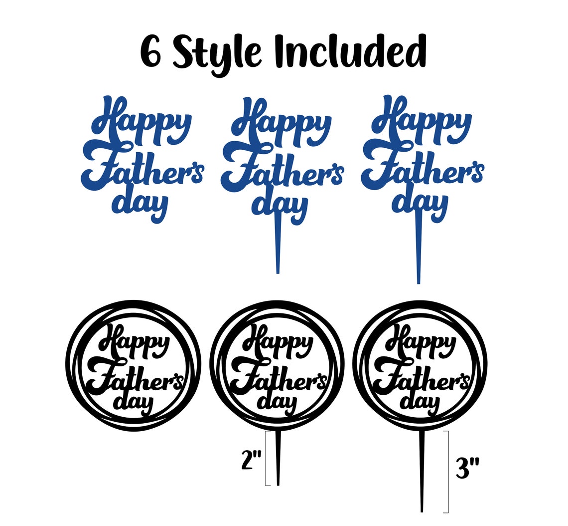 Happy Fathers Day Cake Topper SVG Fathers Day SVG Png Dxf | Etsy Canada