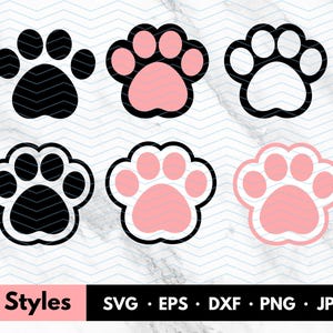 Dog paw Bundle| Animal footprint svg| Layered paw file| Dog paw printable| dxf,eps,png,jpg  Instant Download| Cut file for Cricut Silhouette