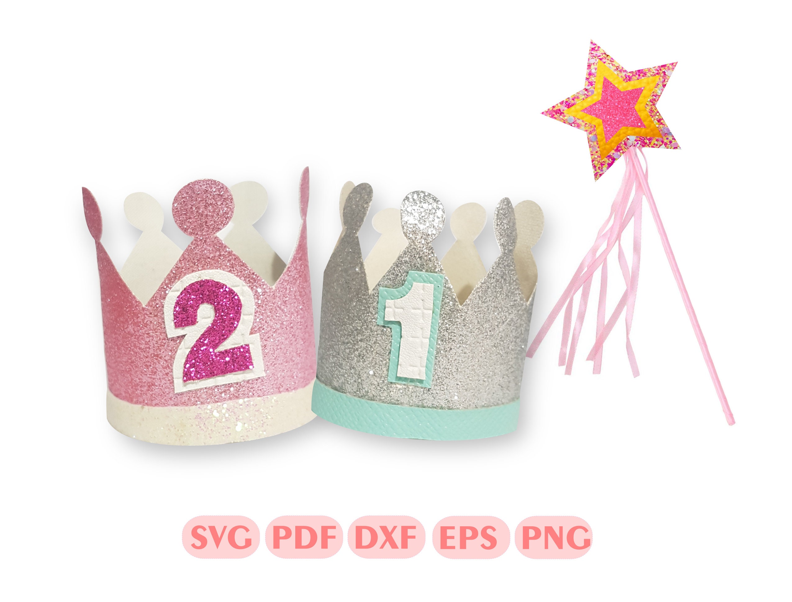 Download Crown and wand SVG Princess crown template Diy Birthday | Etsy