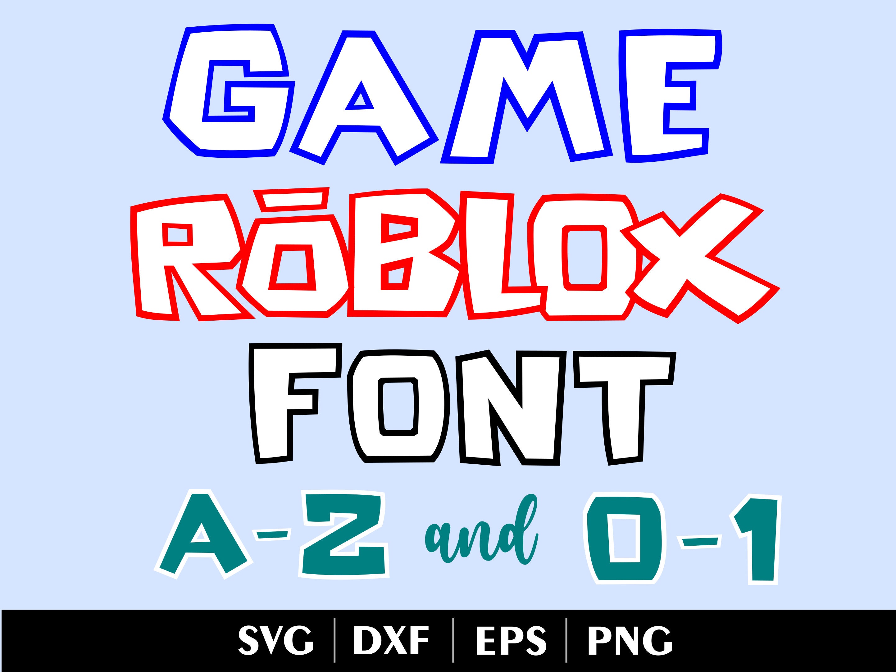 Roblox Letters number symbol character logo SVG digital file Alphabet  Cricut PNG