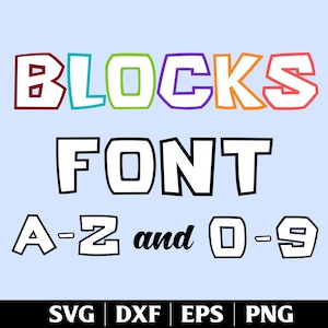 Video Game Style Font SVG | Blocky Alphabet Letters & Numbers | Svg, Png, Dxf, Eps Cut Files #RF01