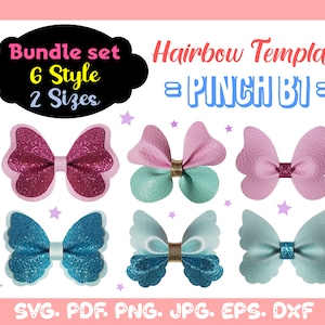 Butterfly Pinch Hair bow template, Hair bow svg, Bow svg, Bow template, Bow template svg, Bow template svg bundle, Bow template for cricut