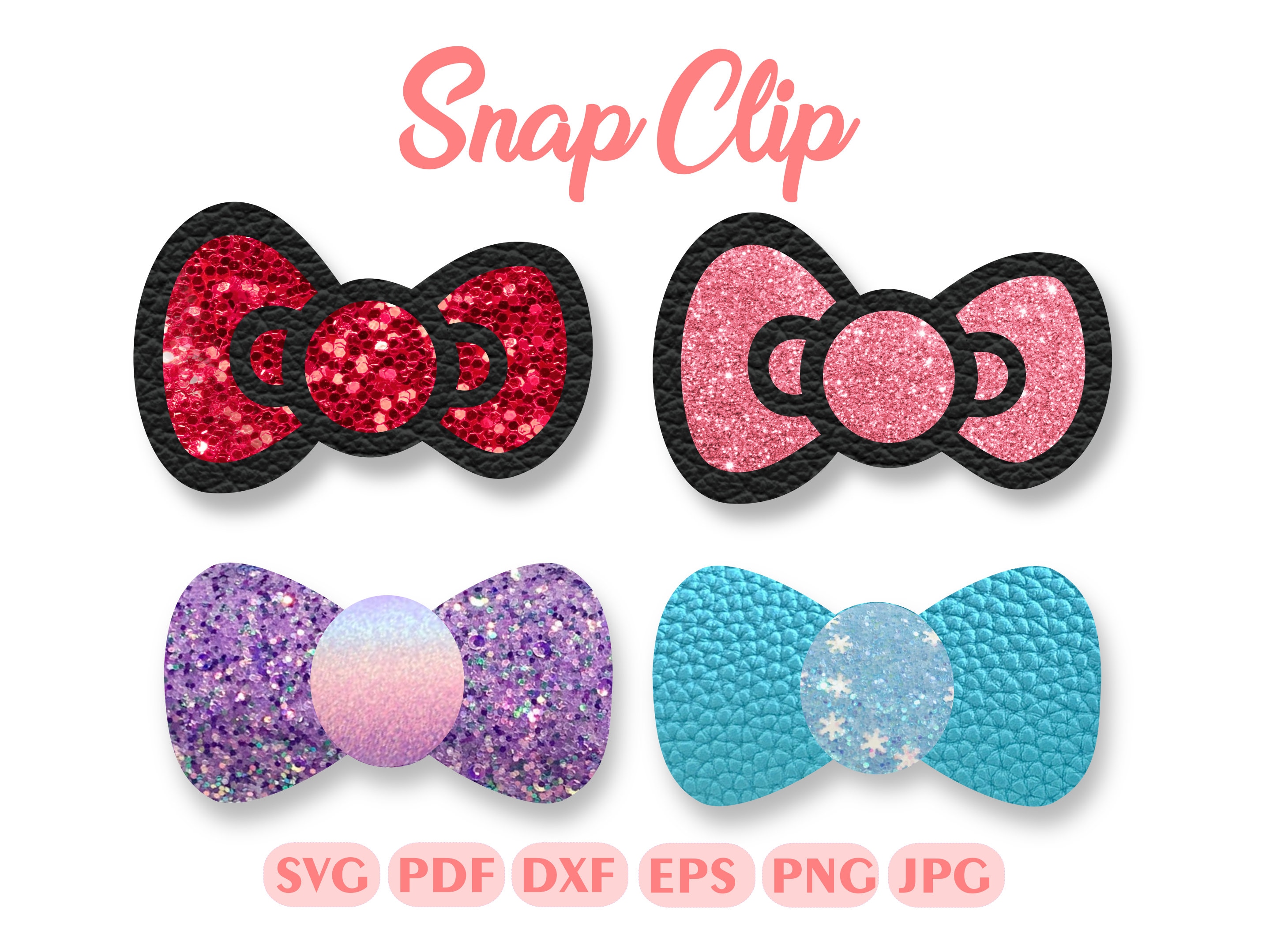 Verschlussclips BOW SHAPE 4er-Pack in bunt