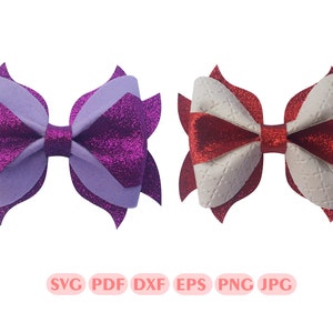 Pinch Bow Template SVG: Hair Bow Cut Files (Digital Download)