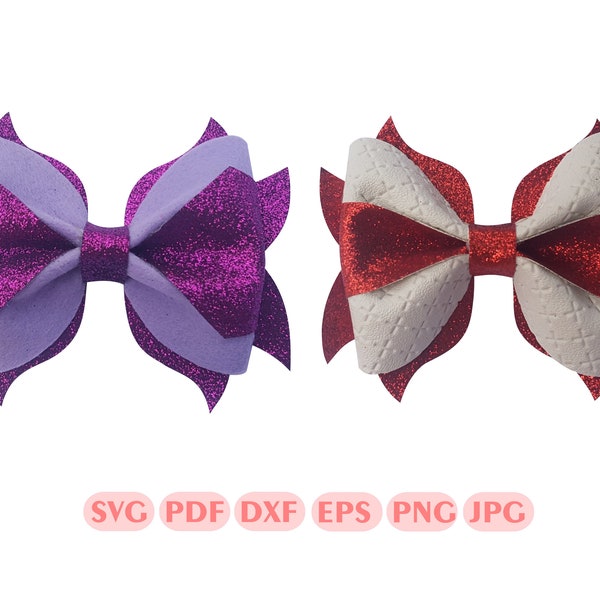 Pinch Bow Template SVG, Bow SVG, Bow Template, Hair Bow Template, Felt Bow Silhouette Cut Files, Cricut Cut Files, Diy hair bow #P11