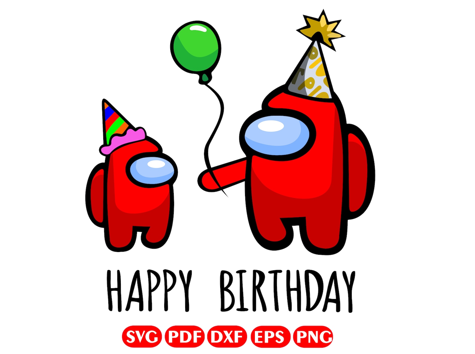 Happy birthday Among us svg Among Us SVG Among Us Birthday Etsy