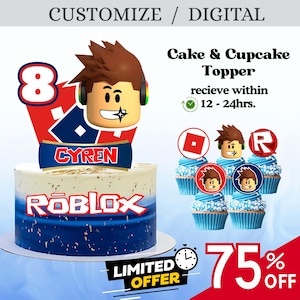 Custom Game Cake Topper: Printable Birthday Party Decoration (PDF & PNG)